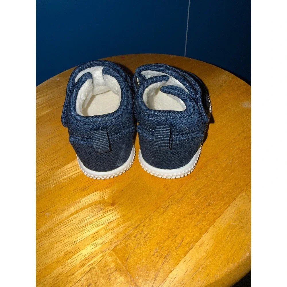 BM City‎ BM Toddler Navy Quilted Fleece Lined Sneakers US 5 M17FW00207130